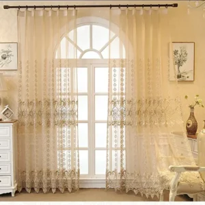 RIDEAU EN TULLE BEIGE