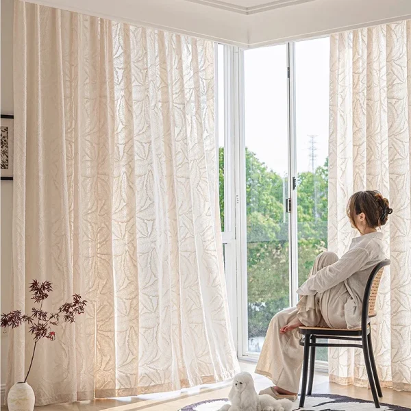 rideau imprimé feuilles