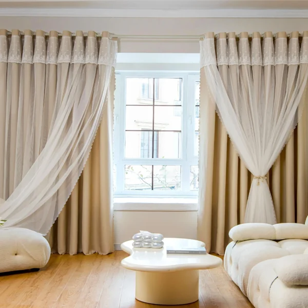 rideau double voilage