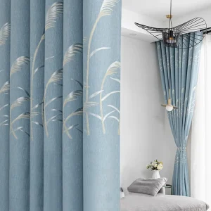 rideau bleu ciel moderne
