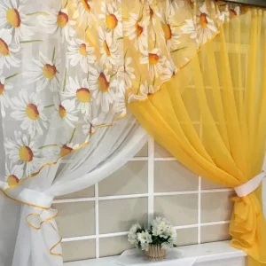 rideau en tulle double