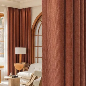 rideau baie vitrée marron