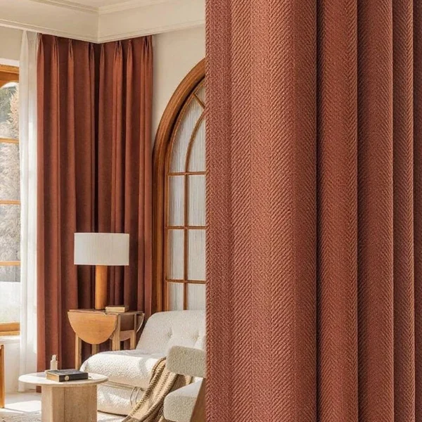 rideau baie vitrée marron