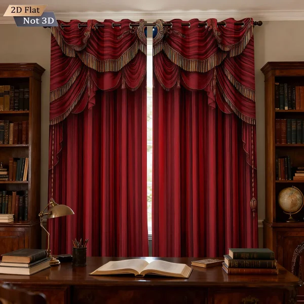 Rideau occultant rouge