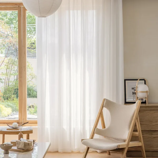 rideau blanc européen élégant
