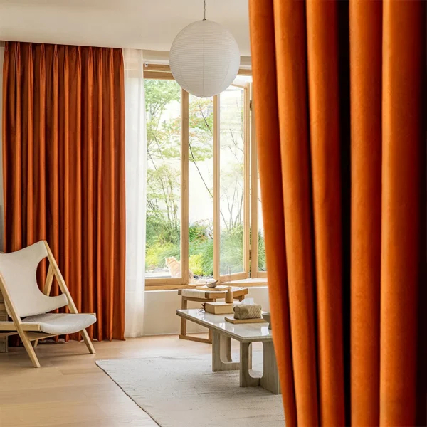 rideau occultant orange