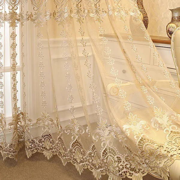 rideau salon en tulle