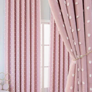 rideau double rose élégant