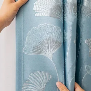 Rideau bleu clair Maison Rideau