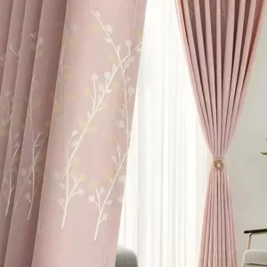 rideau thermique rose