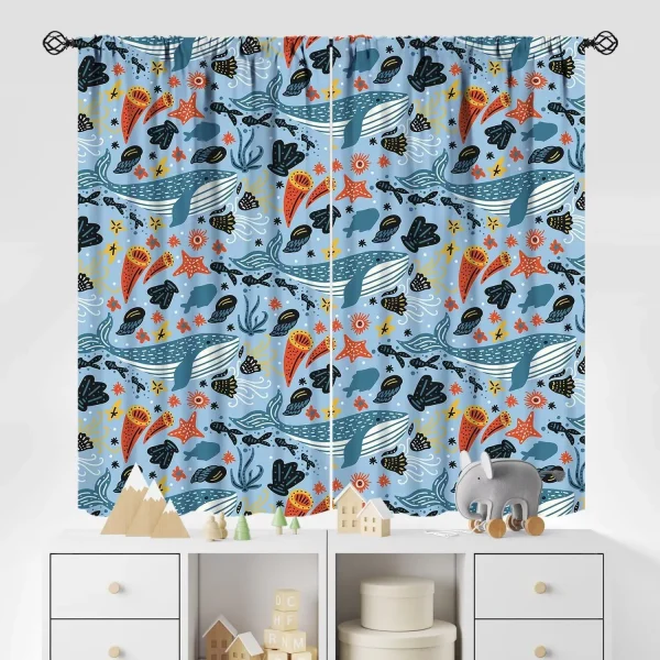 rideau monde sousmarin moderne