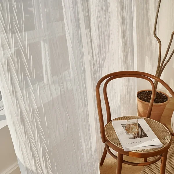 rideau blanc voilage