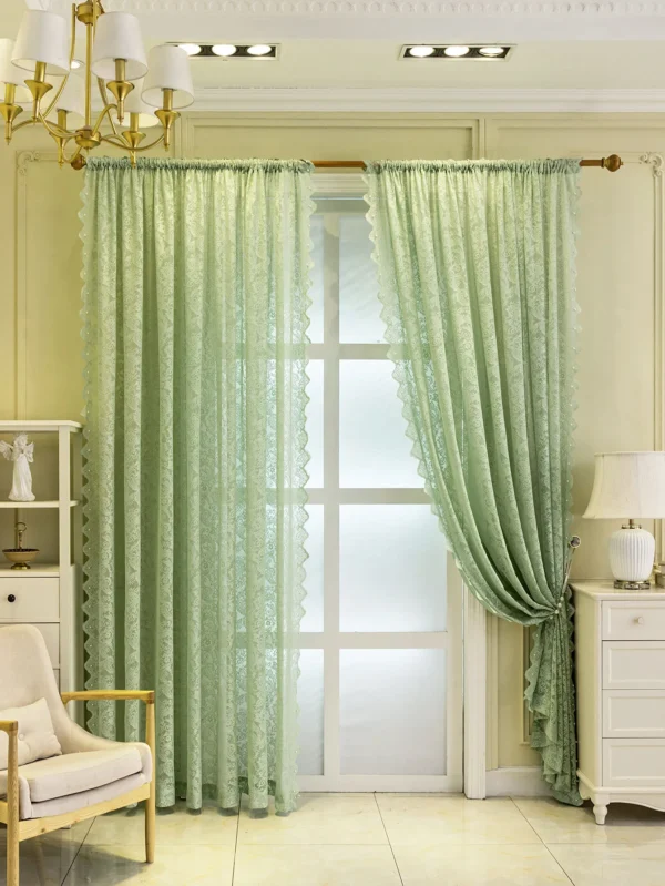 rideau de porte vert