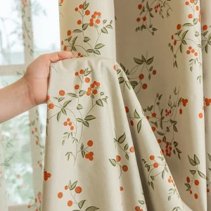 rideau à motif floral élégant