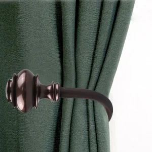 attache rideau métal