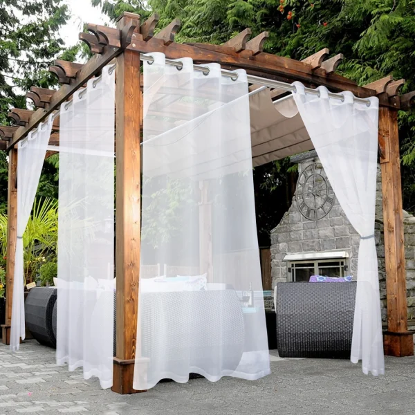 rideau pergola semi transparent